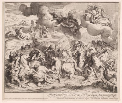 Durchquerung des Roten Meeres (linker Teil) von Gérard Audran