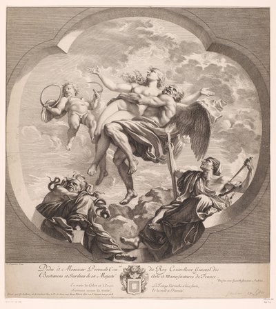 Personifikation der Zeit, die die Wahrheit enthüllt von Gérard Audran