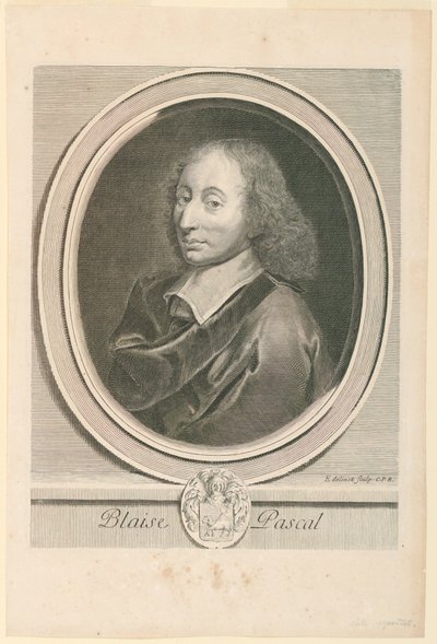 Porträt von Blaise Pascal (1623-1662) von Gérard Edelinck