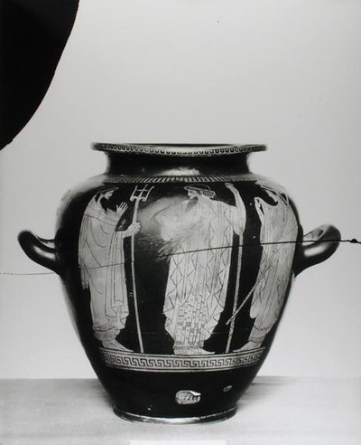 Attische rotfigurige Stamnos, die Poseidon, Zeus und Hera darstellt, 525-400 v. Chr. von Greek