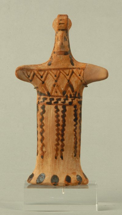 Figur einer stehenden Frau, Böotische Werkstatt, Archaische Periode von Greek