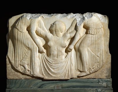 Griechische Kunst: „Die Geburt der Venus, die aus den Wellen kommt, unterstützt von den Stunden“ von Greek