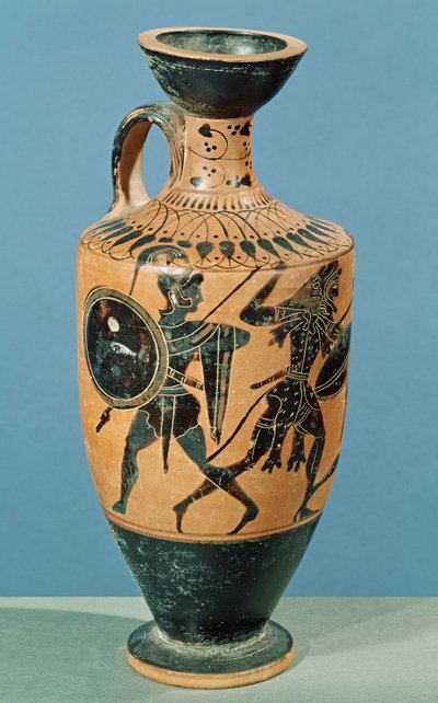 Attische Lekythos, die Herkules und die Amazonen darstellt von Greek School