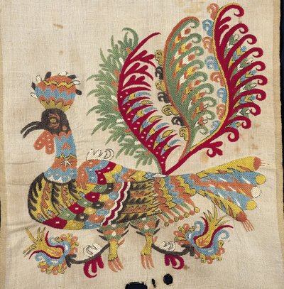 Teil eines Betttuchs von Skyros (Detail) von Greek School