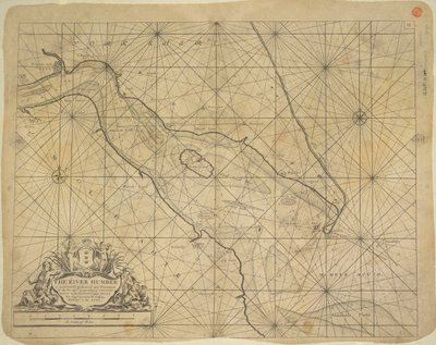 Gedruckte Karte der Mündung des Flusses Humber von Greenvile Collins