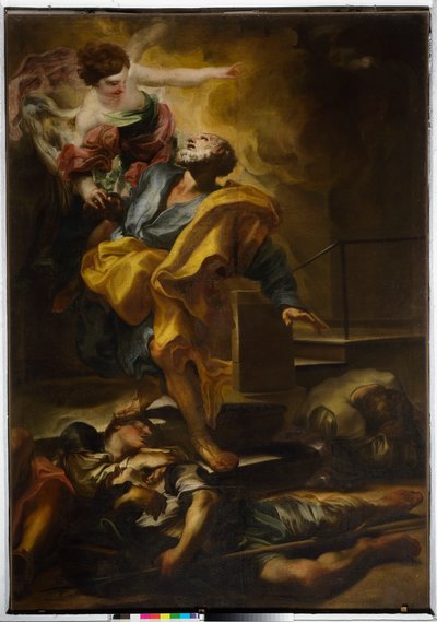 Der Apostel Petrus aus dem Gefängnis befreit von Gregorio De Ferrari