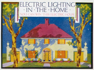 Elektrische Beleuchtung im Haus, 1910 von F. Gregory Brown