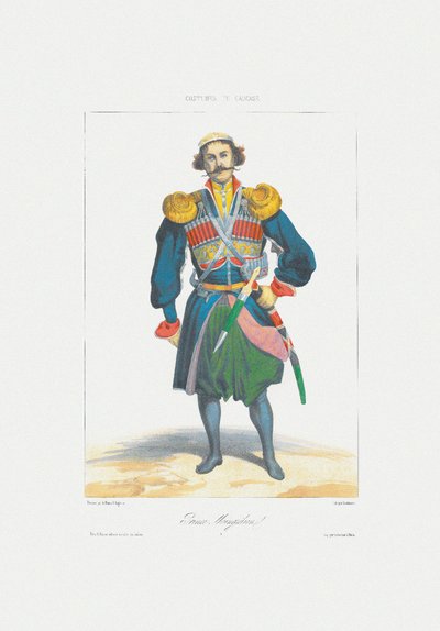 Fürst von Megrelien Aus: Szenen, Landschaften, Sitten und Kostüme des Kaukasus, 1840 von Grigori Grigorevich Gagarin