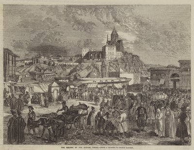 Der Platz des Basars, Tiflis von Grigori Grigorevich Gagarin