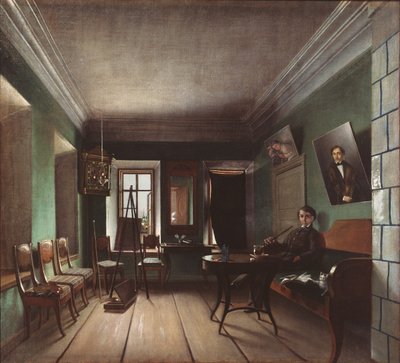Innenraum im Haus der Bykovs, 1850er Jahre von Grigory Vasilievich Yurov