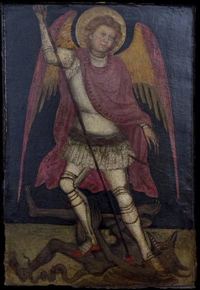 Der Erzengel Michael kämpft gegen Satan von Guariento di Arpo
