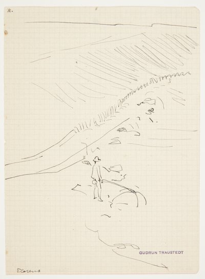 Landschaft mit Netzfischer. Florenz von Gudrun Traustedt