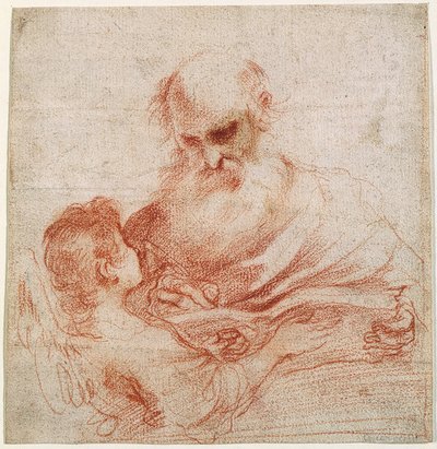 Evangelist Matthäus mit dem Engel von Guercino