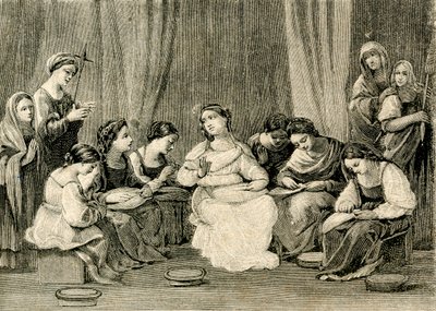 Jugend der Jungfrau, von Guido Reni (1575-1642), Heiligtum des Heiligen Hauses, Loreto, Marken, Italien von Guido Reni