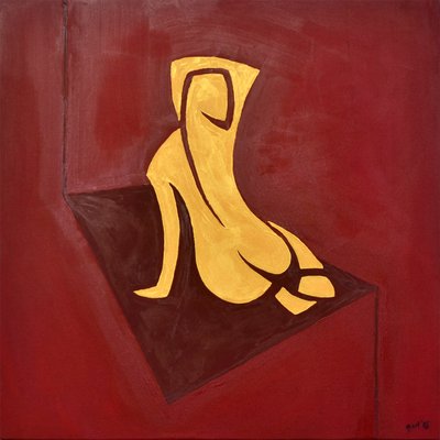 Studie für Figur auf einer Ebene in Perspektive, 2015 von Guilherme Pontes