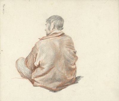 Sitzender Mann, von hinten gesehen von Guillaume Anne van der Brugghen