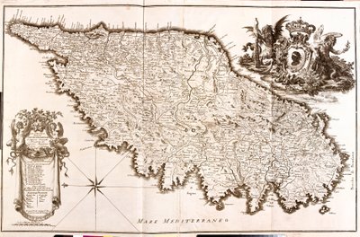 Karte von Korsika (Frankreich) von Guillaume Delisle
