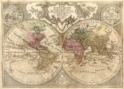 Mappa totius mundi - adornata juxta observationes dnn. academiae regalis scientiarum et nonnullorum aliorum secundum annotationes recentissimas von Guillaume Delisle