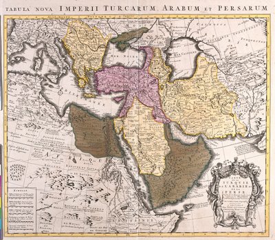 Südslowakei, Slowenien, Kroatien, Ungarn, Rumänien, Moldawien, Südukraine, Bosnien und Herzegowina, Serbien und Montenegro, Bulgarien, Albanien, Republik Mazedonien, Griechenland, Türkei, Georgien, Armenien, Aserbaidschan, Iran, Zypern, Syrien, Irak, Ostli von Guillaume Delisle