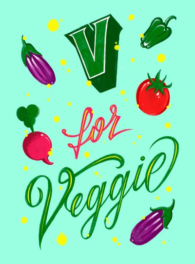 V FÜR VEGGIE, 2025 von Guillaume Laserson