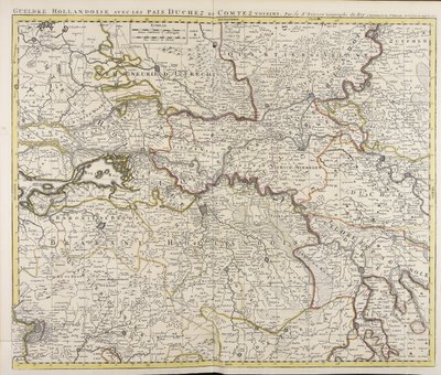Gueldre hollandoise mit den benachbarten Ländern, Herzogtümern und Grafschaften von Guillaume Sanson