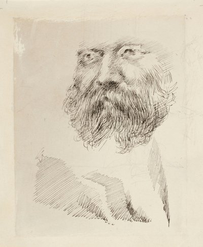 Direktor C.A. Zitting, Porträtstudie, Gesicht von Gunnar Berndtson