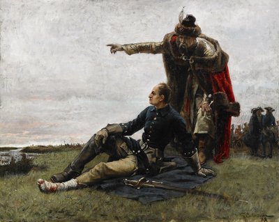 Karl XII. von Schweden und Iwan Masepa nach der Schlacht von Poltawa, 1879 von Gustaf Cederström