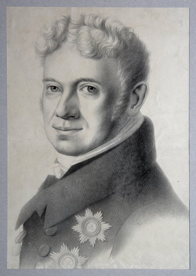 Porträt von Prinz Grigory Alexandrovich Stroganov 1770-1857, 1820er Jahre von Gustav Adolf Hippius
