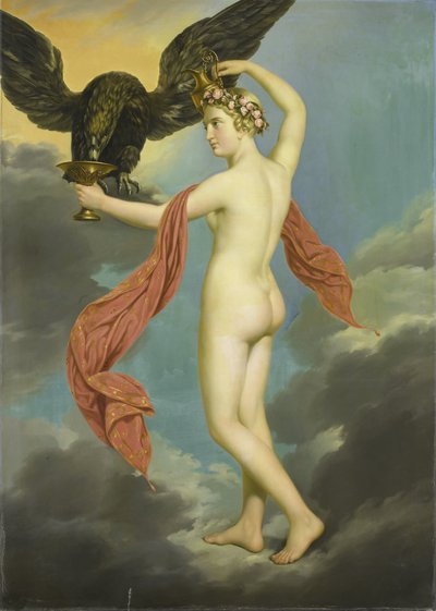 Hebe mit Jupiter in Gestalt eines Adlers von Gustav Adolphe Diez