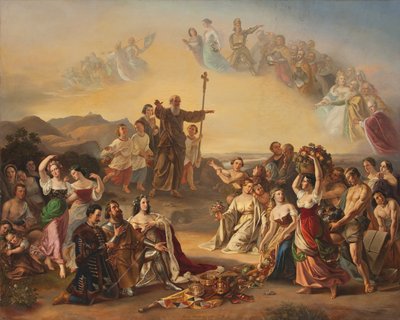 Der heilige Severin segnet das Land Österreich von Gustav Dittenberger