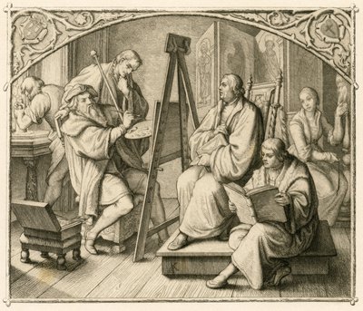 Luther gemalt von Lucas Cranach dem Älteren (1472-1553) von Gustav Ferdinand Leopold Konig