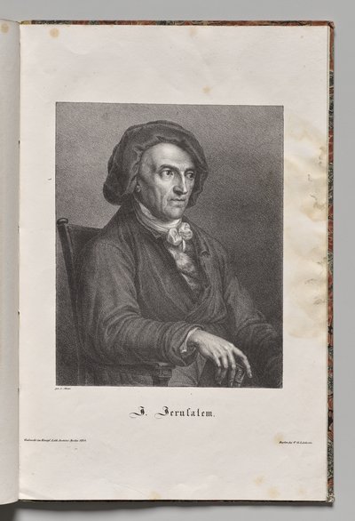 Deutschlands berühmte Autoren: Porträt von Johann Friedrich Wilhelm Jerusalem von Gustav Karl Friedrich Luderitz