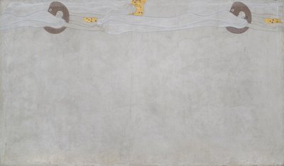 Beethovenfries: Die Sehnsucht nach Glück - Tafel 4, linke Langwand von Gustav Klimt
