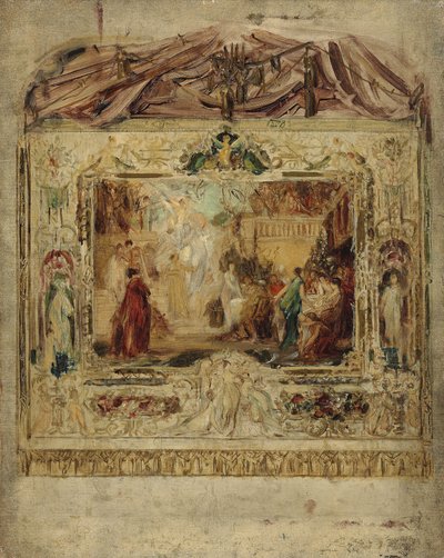 Entwurf für einen Theater-Vorhang, ca. 1883-85 von Gustav Klimt