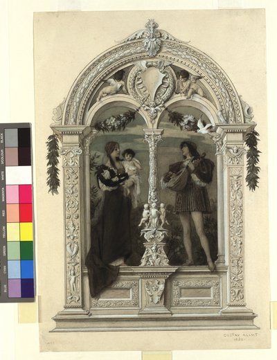Die Jugend (Vorlage für: Gerlach & Schenk, Allegorien und Embleme Bd. 1 Nr. 8) von Gustav Klimt