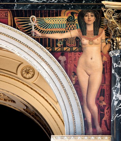 Ägypten I. Zwickel über der großen Treppe, Kunsthistorisches Museum, Wien von Gustav Klimt