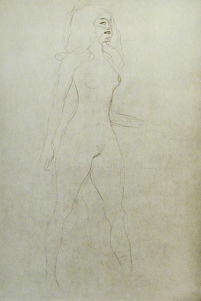 Stehender Akt (verso) von Gustav Klimt