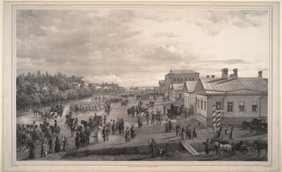 Parade der Chevalier-Garden durch Krasnoye Selo, 1848 von Gustav Schwarz