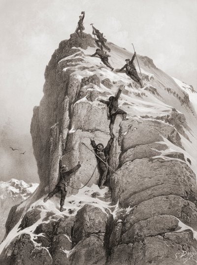 Erstbesteigung des Matterhorns von Gustave (after) Dore