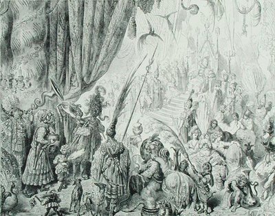 Der Hof des Königs von Serendib, ca. 1868 von Gustave (after) Dore