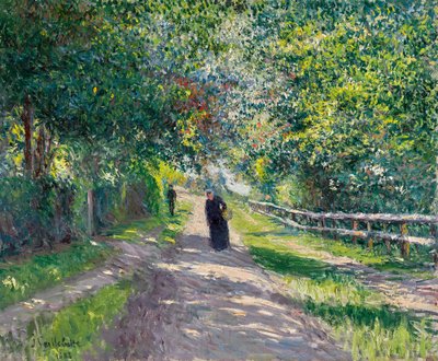 Allee der Villa des Fleurs in Trouville von Gustave Caillebotte