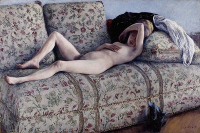 Akt auf einer Couch von Gustave Caillebotte