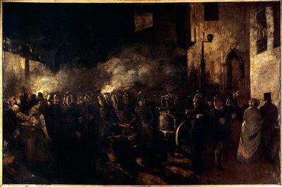 Feuerwehrleute bei einem Brand von Gustave Courbet