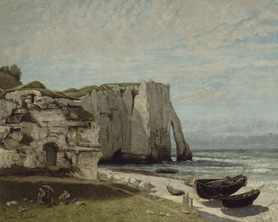 Die Klippe von Etretat nach dem Sturm von Gustave Courbet