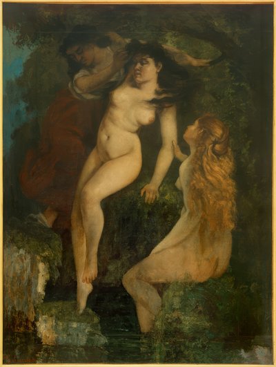 Die drei Badenden von Gustave Courbet