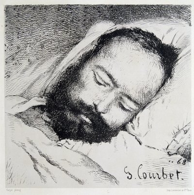 Totenporträt von Proudhon, 20.01.1865 von Gustave Courbet