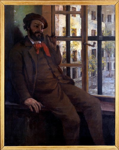 Selbstporträt in Saint Pelagie von Gustave Courbet