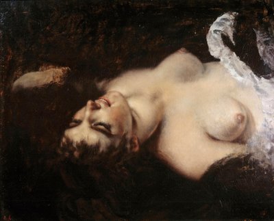 Studie für die Frau mit dem Papagei von Gustave Courbet
