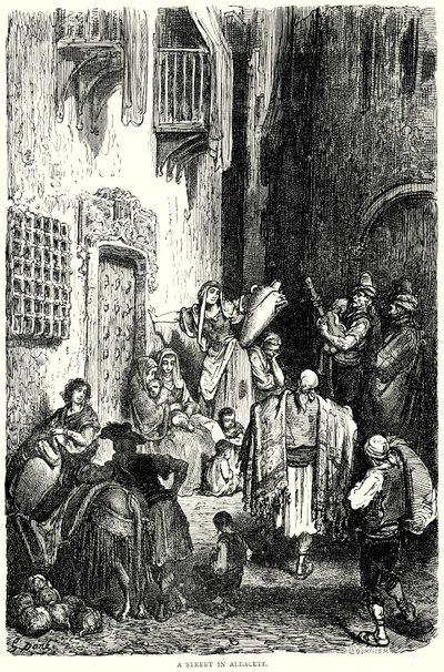 Eine Straße in Albacete von Gustave Dore