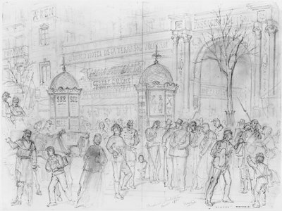 Album der Belagerung von Paris, Boulevard Montmartre, Januar 1871 von Gustave Dore